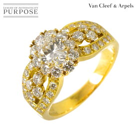 【新品同様】 ヴァンクリーフ & アーペル Van Cleef & Arpels 17号 リング ダイヤ K18 YG 750 指輪 K18 YG イエローゴールド 750 指輪 Diamond Ring【中古】