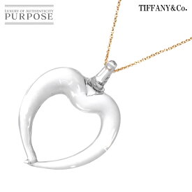 【新品同様】 ティファニー TIFFANY&Co. クリスタル ハート ロング ネックレス 76cm K18 YG イエローゴールド 750 Heart Necklace【中古】