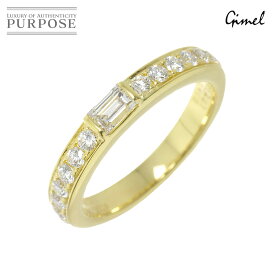 【新品同様】 ギメル Gimel 10号 リング ダイヤ 0.408/0.281ct K18 YG イエローゴールド 750 指輪 Diamond Ring 【中古】