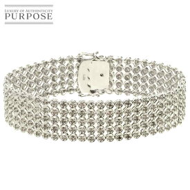 【新品同様】 ダイヤ 5.00ct K18 WG ブレスレット 17.5cm ホワイトゴールド 750 Diamond Bracelet 【中古】