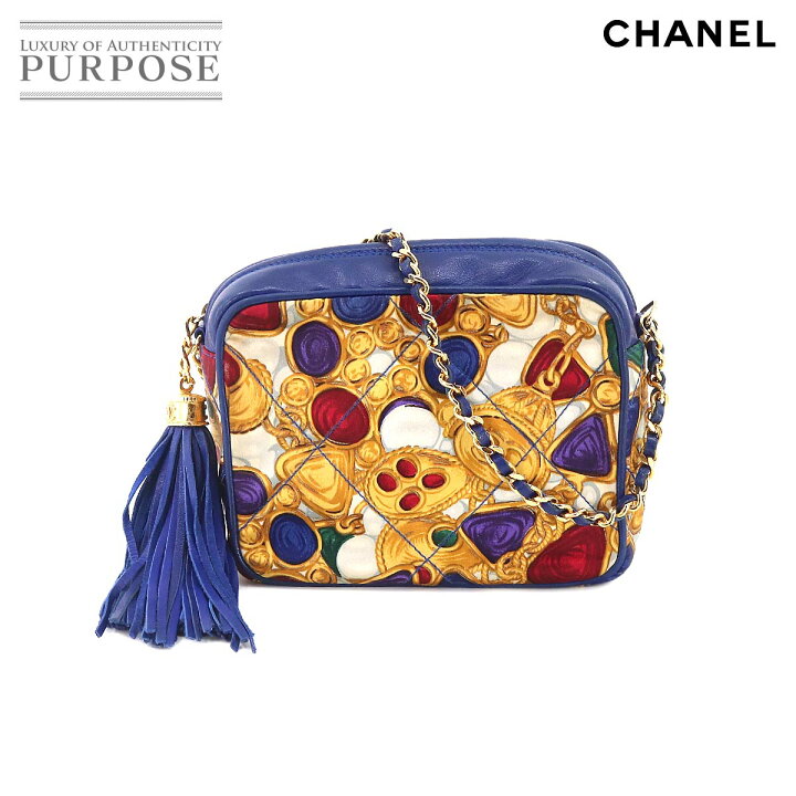 楽天市場】シャネル CHANEL ビジュー柄 フリンジ チェーン 