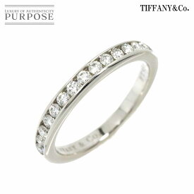 【新品同様】 ティファニー TIFFANY&CO. 6.5号 リング ハーフ ダイヤ Pt プラチナ チャネル セッティング 指輪 Half Diamond Ring【中古】