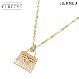 【新品同様】 エルメス HERMES アミュレット ケリー ダイヤ ネックレス 40cm K18 PG ピンクゴールド 750 Diamond Necklace【証明書付き】【中古】