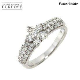 【新品同様】 ポンテヴェキオ Ponte Vecchio 9号 リング ダイヤ 0.65ct K18 WG ホワイトゴールド 750 指輪 Diamond Ring【中古】