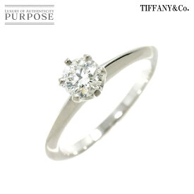 【新品同様】 ティファニー TIFFANY&Co. ソリティア ダイヤ 0.39ct H/VS1 7号 リング Pt プラチナ 指輪Diamond Ring【鑑定書付き】【中古】