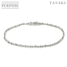 【新品同様】 タサキ TASAKI ダイヤ 0.75ct ブレスレット 18cm K18 WG ホワイトゴールド 750 田崎真珠 Diamond Bracelet【中古】