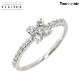 【新品同様】 ポンテヴェキオ Ponte Vecchio 9号 リング ダイヤ 0.39ct K18 WG ホワイトゴールド 750 指輪 Diamond Ring【中古】