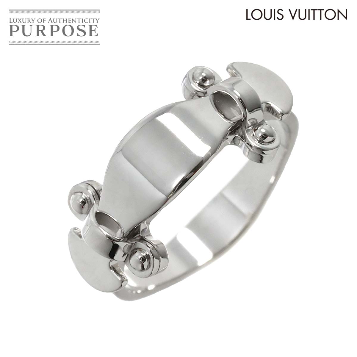 【新品同様】 ルイ ヴィトン LOUIS VUITTON スタンドバイミー #55 リング K18 WG ホワイトゴールド 750 指輪 STAND BY ME Ring 【中古】：VINTAGE LOVER PURPOSE