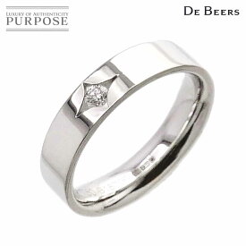 【新品同様】 デビアス DE BEERS 6号 リング ダイヤ K18 WG ホワイトゴールド 750 指輪 Diamond Ring【証明書付き】【中古】