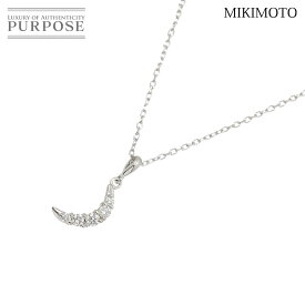 【新品同様】 ミキモト MIKIMOTO ダイヤ 0.17ct ネックレス 40cm K18 WG ホワイトゴールド 750 Diamond Necklace【中古】