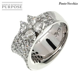 【新品同様】 ポンテヴェキオ Ponte Vecchio 3号 リング ダイヤ 0.90ct K18 WG ホワイトゴールド 750 指輪 Diamond Ring【中古】