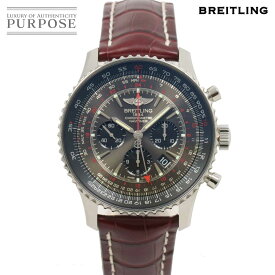 ブライトリング BREITLING ナビタイマー GMT AB0441 クロノグラフ メンズ 腕時計 デイト アイボリー 文字盤 裏スケルトン オートマ 自動巻き ウォッチ Navitimer 【中古】