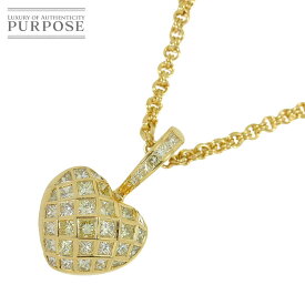 【新品仕上げ】 ダイヤ ネックレス 45cm K18 YG イエローゴールド 750 Diamond Necklace【中古】
