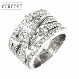【新品仕上げ】 リング 13号 ダイヤ 1.505/0.890ct K18 WG ホワイトゴールド 750 指輪 Diamond Ring 【中古】