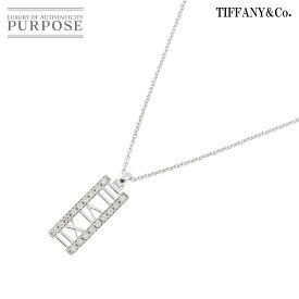 【新品同様】 ティファニー TIFFANY&Co. アトラス オープンバー ダイヤ ネックレス 40cm K18 WG ホワイトゴールド 750 Necklace【中古】