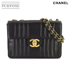 シャネル CHANEL マドモアゼル チェーン ショルダー バッグ キャビアスキン ブラック ココマーク ゴールド 金具 ヴィンテージ Mademoiselle Bag 【中古】