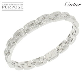 【新品同様】 カルティエ Cartier マイヨンパンテール ファイン 3連 フルダイヤ ブレスレット 16.5cm K18 WG ホワイトゴールド 750 Maillon Panthere Bracelet【中古】