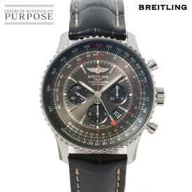 ブライトリング BREITLING ナビタイマー GMT AB0441 クロノグラフ 世界限定1000本 メンズ 腕時計 デイト ブラック 文字盤 裏スケルトン オートマ 自動巻き ウォッチ Navitimer 【中古】