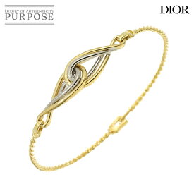 【新品同様】 クリスチャン ディオール Christian Dior ブレスレット 18cm K18 YG WG イエロー ホワイトゴールド 750 Bracelet【中古】
