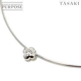 【新品同様】 タサキ TASAKI ダイヤ 0.36ct ネックレス 42cm Pt プラチナ K18 WG ホワイトゴールド 750 Necklace【中古】