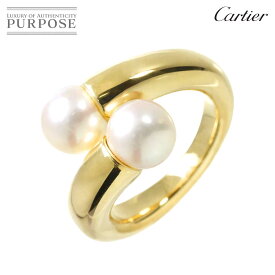 【新品同様】 カルティエ Cartier ペルラ トワエモワ アコヤ真珠 7.2mm #50 リング K18 YG イエローゴールド 750 パール 指輪 Pearl Ring【中古】