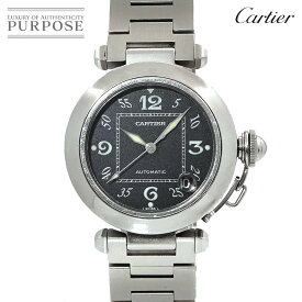 カルティエ Cartier パシャC W31043M7 ボーイズ 腕時計 デイト ブラック 文字盤 オートマ 自動巻き ウォッチ PashaC 【中古】