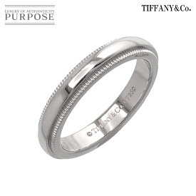 【新品同様】 ティファニー TIFFANY&Co. ミルグレイン バンド 6号 リング 幅3mm Pt プラチナ 指輪 Milgrain Ring【中古】