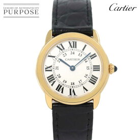 カルティエ Cartier ロンドソロSM W6700355 レディース 腕時計 シルバー 文字盤 K18YG イエローゴールド クォーツ ウォッチ Ronde solo 【中古】