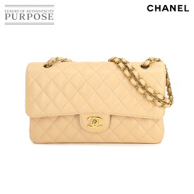 【未使用 展示品】 シャネル CHANEL マトラッセ 25 チェーン ショルダー バッグ キャビアスキン レザー ベージュ A01112 ゴールド 金具 Matelasse 25 Bag 【中古】