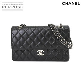 【新品同様】 シャネル CHANEL マトラッセ 25 チェーン ショルダー バッグ レザー ブラック A01112 シルバー 金具 ヴィンテージ Matelasse 25 Bag 【中古】