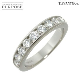 【新品同様】 ティファニー TIFFANY&Co. ハーフサークル チャネル セッティング 10号 リング ダイヤ Pt プラチナ 指輪 Diamond Ring【中古】
