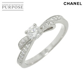 【新品同様】 シャネル CHANEL リュバン ドゥ シャネル ダイヤ 0.25ct F/VVS2/VG #48 リング Pt プラチナ 指輪 Ring【証明書・鑑定書付き】【中古】