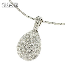 【新品仕上げ】 ダイヤ 4.00ct ネックレス 46cm K18 WG ホワイトゴールド 750 【鑑別書付き】 Diamond Necklace 【中古】