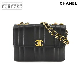 【新品同様】 シャネル CHANEL マドモアゼル チェーン ショルダー バッグ レザー ブラック ココマーク ゴールド 金具 ヴィンテージ Mademoiselle Bag 【中古】