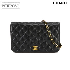 【新品同様】 シャネル CHANEL マトラッセ チェーン ショルダー バッグ レザー ブラック ゴールド 金具 Matelasse Bag 【中古】