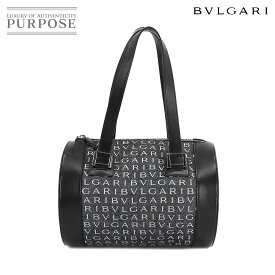 ブルガリ BVLGARI ロゴマニア ビーゼロワン ハンド バッグ デニム レザー ブラック シルバー 金具 Logo Mania B-zero1 Bag 【中古】