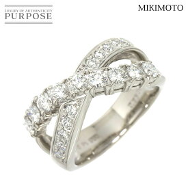 【新品同様】 ミキモト MIKIMOTO 11.5号 リング ダイヤ 0.83ct Pt プラチナ 指輪 Diamond Ring【中古】