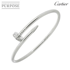 【新品同様】 カルティエ Cartier ジュストアンクル #18 ダイヤ ブレスレット K18 WG ホワイトゴールド 750 Juste Un Clou Bracelet【証明書付き】【中古】