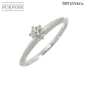 【新品同様】 ティファニー TIFFANY&CO. ソリティア ダイヤ 0.23ct G/VS2/3EX 11号 リング Pt プラチナ Diamond Ring 【鑑定書付き】【中古】