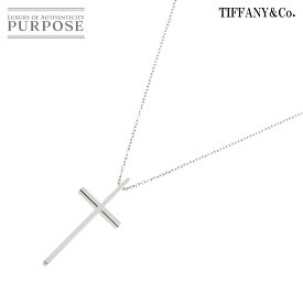 【新品同様】 ティファニー TIFFANY&Co. クロス ネックレス 45cm K18 WG ホワイトゴールド 750 Cross Necklace【中古】