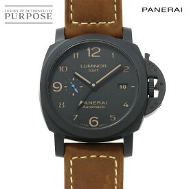 パネライ PANERAI ルミノール1950 3デイズ GMT チェラミカ PAM01441 メンズ 腕時計 デイト ブラック 文字盤 自動巻き Luminor 【中古】