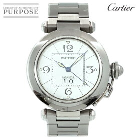 カルティエ Cartier パシャC ビッグデイト W31055M7 ボーイズ 腕時計 ホワイト 文字盤 オートマ 自動巻き ウォッチ PashaC 【中古】