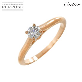 【新品同様】 カルティエ Cartier ソリテール ダイヤ 0.23ct D/VVS2/3EX #49 リング K18 PG ピンクゴールド 750 指輪 Solitaire Ring【鑑定書・証明書付き】【中古】