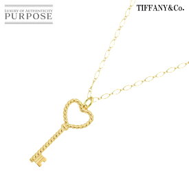 【新品同様】 ティファニー TIFFANY&Co. ツイスト ハートキー ロング ネックレス 60cm K18 YG イエローゴールド 750 Necklace【中古】