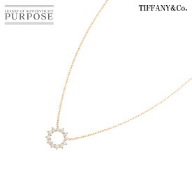 【新品同様】 ティファニー TIFFANY&CO. オープンサークル ミニ ダイヤ ネックレス 41cm K18 PG 750 Diamond Necklace【中古】