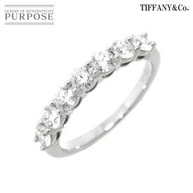 【新品同様】 ティファニー TIFFANY&Co. フォーエバー ハーフ ダイヤ 4号 リング ダイヤ 幅3mm Pt プラチナ 指輪 Half Diamond Ring【中古】