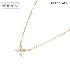 【新品同様】 ティファニー TIFFANY&Co. ビクトリア スモール ダイヤ ネックレス 40cm K18 PG ピンクゴールド 750 Diamond Necklace【中古】