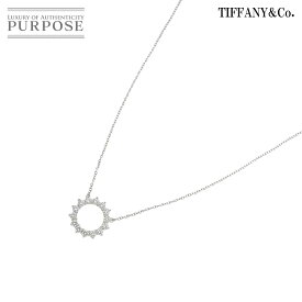 【新品同様】 ティファニー TIFFANY&CO. オープンサークル スモール ダイヤ ネックレス 40cm Pt プラチナ Diamond Necklace 【中古】