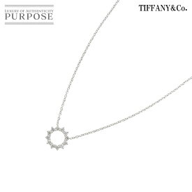 【新品同様】 ティファニー TIFFANY&CO. オープンサークル ミニ ダイヤ ネックレス 40cm Pt プラチナ Diamond Necklace 【中古】