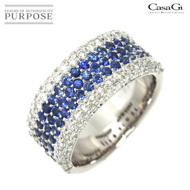 【新品同様】 キャサジ Casa Gi 10号 リング サファイヤ 1.15ct ダイヤ 0.60ct K18 WG ホワイトゴールド 750 指輪 Sapphire Ring【中古】